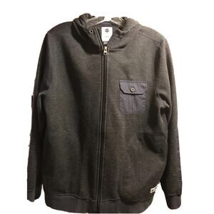 Element Men’s M Dark Gray Full Zip Fleece Lined Hooded Cotton polyester jacket